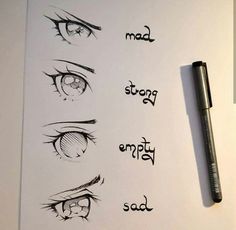 the eyes are drawn in different ways