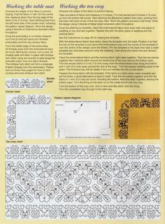 an article in the knitting book, with pictures of different patterns and designs on it