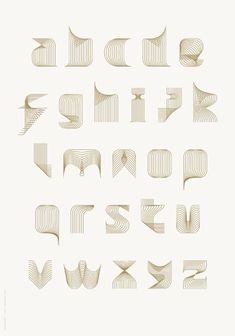 some type of font that has been drawn with lines and shapes to create the letters