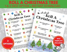 roll a christmas tree game with instructions