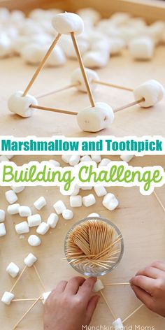 marshmallow and toothpick building challenge