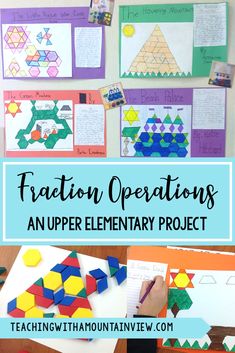 the fraction operations and number recognition project for kids to practice their math skills with this fun activity