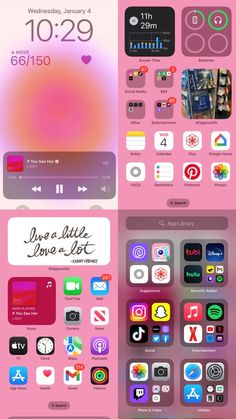 an iphone screen with various icons on it and the text, i love a little love - a - lot