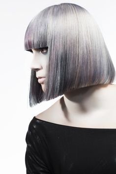 Silver hair Wella Education, Silver Hairstyles, Womens Bob Hairstyles, Bob Bangs, Hair Doo, Futuristic Concept, Find Your Voice, Classic Hair