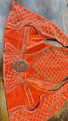 Handmade vest for sale,  size M,  with a grey lining.  The embroidery is done by hand using beads and decorative elements. bright orange velvet material in the base.  An exclusive item for those who appreciate uniqueness and quality. Beaded Vest, Embroidered Beads, Handmade Vest, Clown Party, Fiber Crafts, Orange Velvet, 2024 Style, Decorative Elements, Velvet Material