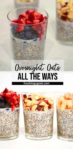 overnight oats all the ways