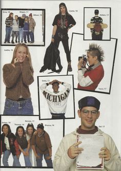 an advertisement for michael jackson's high school musical group, which features pictures of young men and women