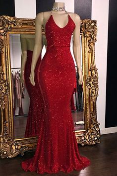 Sequin Prom Dresses Mermaid, Prom Fits, Red Mermaid Prom Dress, Military Ball Gowns, Hoco Ideas, Backless Evening Gowns, Prom 2022, Oc Outfits, Sell Dresses