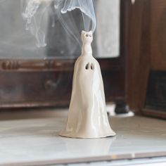 "👻🐱 \"Spooky Companions\" Ghost and Cat Incense Holder - Where Whimsy Meets Wonder! 👻🐱 Introducing the \"Spooky Companions\" Incense Holder, an enchanting fusion of humor, artistry, and the mystical aura of incense. This unique ceramic piece, featuring a playful ghost and its mischievous feline friend, isn't just an incense holder; it's a statement piece, a conversation starter, and a delightful addition to any space. Why \"Spooky Companions\" is Unmissable: 🎨 Handcrafted Artistry: Delicate Cat Incense Holder, Ceramic Incense Burner, Incense Burner Holder, Funny Home Decor, Ceramic Incense, Living Room Shelves, Handcrafted Art, Incense Holders, Diy Clay Crafts