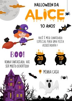 an image of halloween info sheet with pumpkins and witches on the front, in spanish