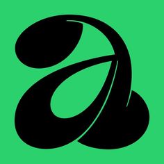 a black and green logo with the letter e in it's center on a green background