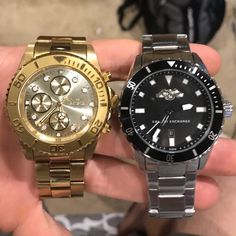 Gold- Invicta Silver- Armani (Dead) 80 Each Both For 120$ Mens Accessories Jewelry, Silver Gold, Mens Accessories, Man Shop, Silver, Gold, Color