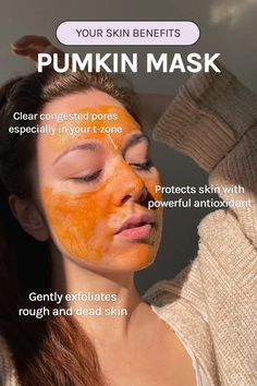 Nolaskinsentials Pumpkin Enzyme Mask - Reveal Your Natural Glow Hyperpigmentation Mask, Enzyme Mask, Pumpkin Enzyme Mask, Myristica Fragrans, Face Mask Brush, Textured Skin, Pumpkin Mask, Congested Skin, Citrus Sinensis