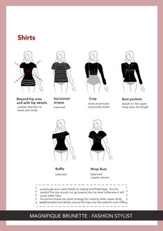 Find Your Body Shape & How to Dress Them (Ultimate Guide) + Pear Shape - Part 1 - Magnifique Brunette Pear Shape Dress Guide, Body Shape Dress, Inverted Triangle Body Shape Fashion, Triangle Body Shape Outfits