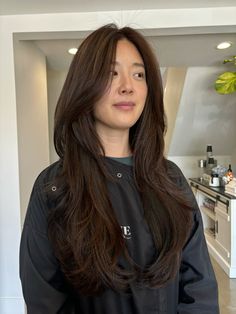 Long Layers Brunette Straight, Long Brown Hair Asian, Asian Haircut Thick Hair, Long Layers Asian Hair Straight, Red Brown Hair Color Asian, Butterfly Layers Straight Hair, Asian Hair Color No Bleach, Chestnut Dark Brown Hair, Hair Color Ideas For Filipina