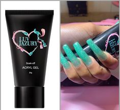 🌸 Product: Acryl Gel 🌸 Use's : Can be used to sculpt nails with nail forms, with dual nail forms, as builder gel, apply as an overlay or with nail tips.  🌸 Color: Green glitter   🌸 Hema Free 🦋Benefits: Luv Jazury's Acryl Gel is long lasting 🌸  easy to apply 🌸 No odor  🌸 Effortlessly  create gorgeous gel nail extensions✨ 💎 Most orders are received within 5 Business Days 💥 🌸 Size: 30 grams 💅🏼 Explore the ultimate in nail enhancement with our premium polygel, combining the best feature Nail Tips Color, Sculpted Nails, Acrylic Nail Powder, Gel Nail Extensions, Builder Gel, Long Lasting Nails, Nail Forms, Pink Acrylic Nails, Nail Art Supplies