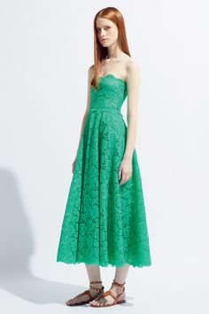 Valentino Valentino Lace Dress, Lace Outfit, Pink Gowns, Green Fashion, Embroidered Dress