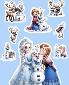 frozen princess and her friends stickers