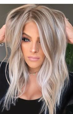 Platinum Blonde Hair, Hair Color And Cut, Hair Design, Hair Color Balayage