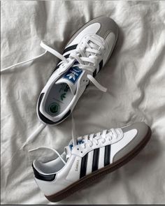 Adidas sama, trendy, shoe inspo Adidas Samba White, Look Adidas, Adidas Vintage