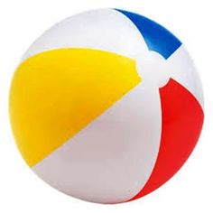 a colorful beach ball on a white background