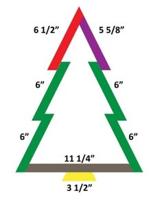 a christmas tree is shown with measurements