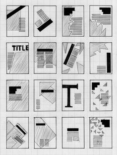 some type of paper that is drawn in different styles and sizes, including the letter t