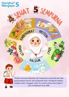 the poster for sehat sempuran, which is written in different languages