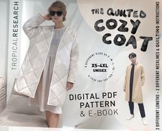 an advertisement for the quilted cozy coat