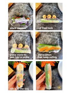 How to roll a fresh spring roll with rice paper wrapper. Macro Friendly Spring Rolls, Spring Rolls Meal Prep, Spring Rolls Ideas, Spring Rolls Filling Ideas, Fresh Spring Rolls With Peanut Sauce, Fresh Rolls With Peanut Sauce, Spring Rolls Sauce, Peanut Sauce For Spring Rolls