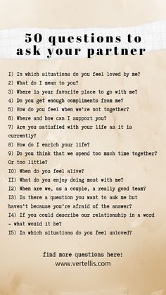 50 Questions To Ask, Questions To Ask Your Partner, Deep Conversation Topics, Relationship Journal, Intimate Questions, 50 Questions, Romantic Questions, Romantic Date Night Ideas, Questions To Ask Your Boyfriend