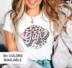 Gigi Shirt for Grandma Gift for Gigi Retro Vintage Gigi - Etsy Philippines Baseball Mom Shirts, Birthday Tshirts, Baseball Mom, Sweet Sixteen, Look Plus, Cheetah Print