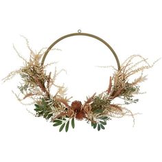 an image of a wreath with flowers and leaves