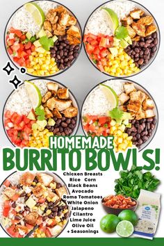 an advertisement for a burrito bowl is shown