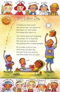 the labor day poem is shown in this children's book