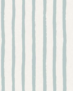 a white and blue striped wallpaper with vertical lines on the bottom half of it