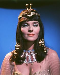 an image of a woman in costume on the set of tv show queen of egypt