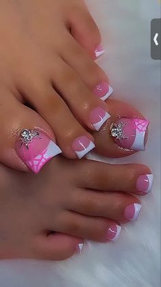 Valentine’s Day Acrylic Toes, Valentines Nails And Toes, Hot Pink Toe Nails With Design, Valentines Pedicure Toenails, Valentines Day Toe Nails, Acrylic Toe Nails Ideas, Hello Kitty Toes, Acrylic Toe Nail Designs, Nails And Feet Set