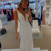 Wonder Girl on Storenvy White Iridescent Prom Dress, Iridescent Prom Dress, Gown For Women, Sequin Evening Dresses, Order Confirmation, Sequin Prom Dresses, Girl Things, Mermaid Evening Dresses, Dress Gown