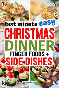 christmas dinner finger foods and side dishes