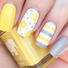 Lemon Nails, Nail Polish Bottle, Sassy Nails, Cute Spring Nails, Trendy Nail Art Designs, Nail Polish Bottles, Easter Nails, Nail Polish Designs