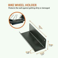 the bike wheel holder protects the wall against getting dirty or damaged