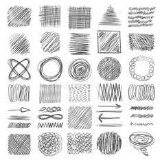 various hand drawn brushes and lines