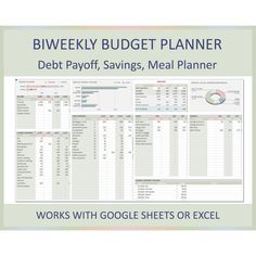 a printable budget planner with google sheets or excel