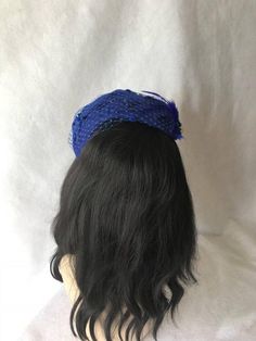 This is a classy Royal Blue wool felt half hat with a modern touch perfect as a fascinator hat, wedding hat, tea party hat, church hat or any other formal special occasion. This is a Royal Blue felt headpiece create by hand and has a wire base that can fit any head size comfortably. WHAT MAKES THIS SO UNIQUE I form each piece while on my head to see how it fits and looks and then take it off and hand sew each piece. I design it to wear both ways so there's no front or back. Light-weight and cool Blue Formal Winter Hat, Formal Blue Winter Hat, Blue Headband Hat For Kentucky Derby, Fitted Blue Flat Cap, Fitted Blue Cloche Hat For Winter, Blue Short Brim Headpiece For Evening, Blue Party Hats For Winter, Blue Winter Costume Hat, Winter Evening Fascinator With Short Brim