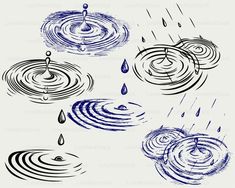 four different types of water drops