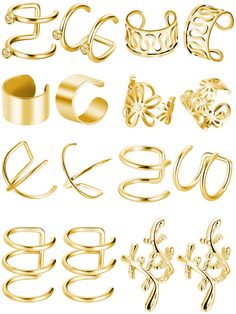 PRICES MAY VARY. Delicate ear cuffs: the ear cuffs are in trendy and classic design, simple but elegant, you can wear them individually, side by side or any way you like, make you impressive and attractive 8 Various styles: the ear cuffs non pierced are available in 8 different styles, various and exquisite, provide you more choices for matching Universal fit: the inner diameter of the earrings cuff is 8 mm and 10 mm, common sizes for both most men and women, suitable for people with or without Ear Wrap Cuff, Ear Cuff Women, Piercing Clip, Smiley Piercing, Piercing Cartilage, Earthy Jewelry, Cartilage Earrings Hoop, Earrings For Men, Ear Cuff Earings