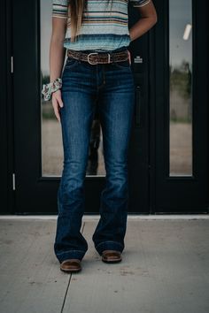 Jennifer Flare Jean by Kimes Ranch – Cold Cactus Inc. Kimes Jeans, High Waisted Jean, Jeans Online, Best Jeans, Short Shirts, Washed Jeans