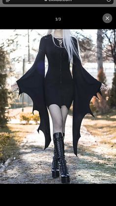 Bat Sleeve Dress, Bat Sleeves Dress, Medieval Dress, Bat Sleeve, Cosplay Dress, Long Sleeve Mini, Mini Dress With Sleeves, Long Sleeve Mini Dress, Sleeve Dress