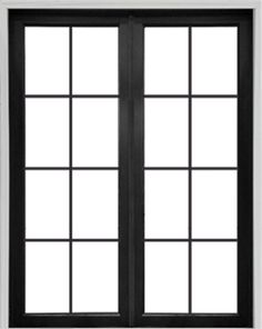 an open window with black frame and white trim